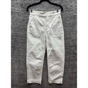Everlane The‎ Straight-Leg Crop Pants High Rise White Womens Size 4